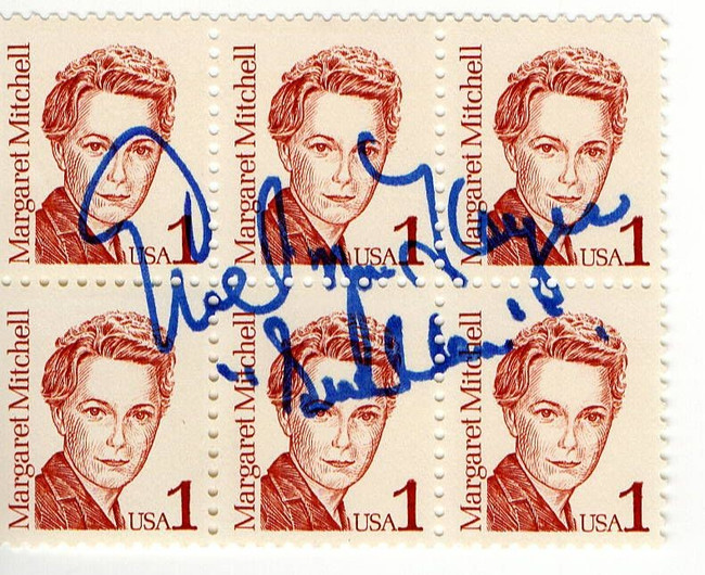 Evelyn Keyes Signed Autograph Postage Stamp Strip Gone with the Wind JSA QQ36320