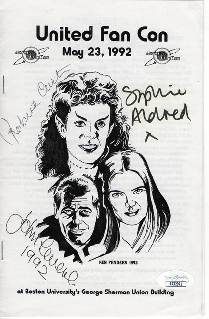 Sophie Aldred John Levene Robin Curtis Signed Autographed Program  JSA RR32991