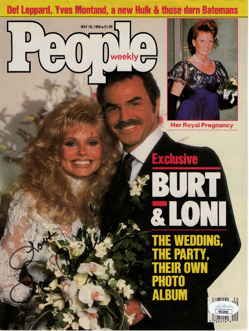Loni Anderson Signed Autograph Magazine Cover Burt Reynolds Wedding JSA RR32968