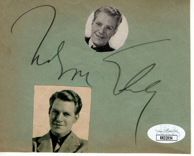 Nelson Eddy Signed Autographed Paper Cut Signature Singer Actor JSA RR32954