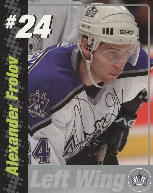 Alexander Frolov Signed Autographed 8X10 Photo Los Angeles Kings Closeup w/COA