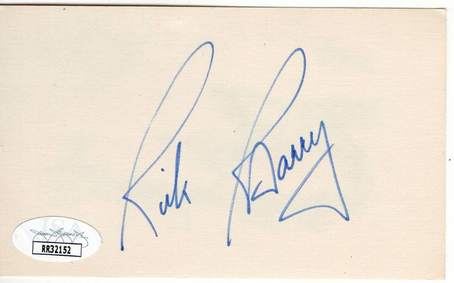 Rick Barry Signed Autographed 3X5 Index Card Golden State Warriors JSA RR32152