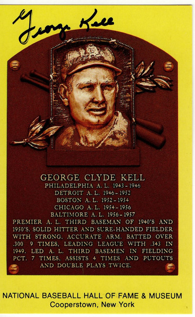 George Kell Signed Autographed Hall of Fame Postcard Detroit Tigers BAS BA70271