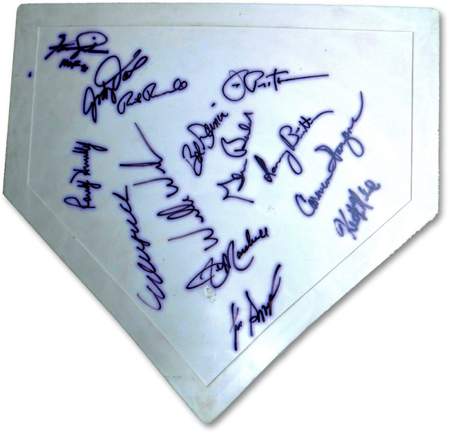 Chicago Cubs Multi Signed Autograph Home Plate Fergie Jenkins Lee Smith BAS LOA
