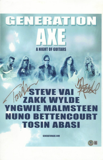 Nuno Bettencourt Tosin Abasi Dual Signed Autographed 11X17 Photo  BAS BB59609