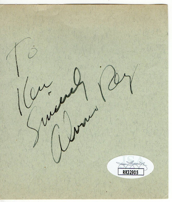 Alvino Rey Signed Autographed Cut Signature Jazz Legend JSA RR32905