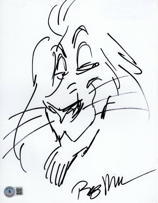 Rob Minkoff Signed Autographed 8.5X11 Sketch Drawing The Lion King BAS BB59726