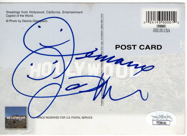 Jermaine Jackson Signed Autographed Postcard The Jackson 5 JSA TT39141