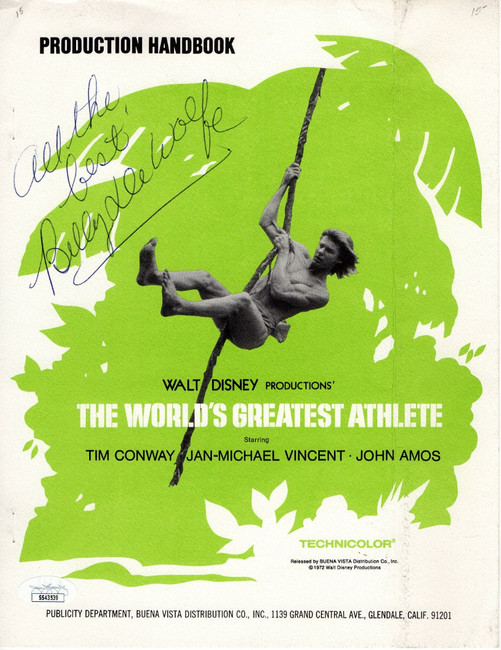 Billy De Wolfe Autograph Production Handbook Cover Greatest Athlete JSA SS43539
