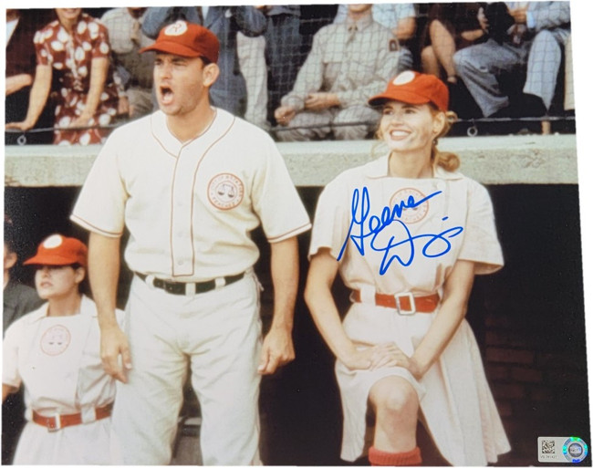 Geena Davis Hand Signed Autographed 8x10 Photo Rockford Peaches #8 MLB Tom Hanks