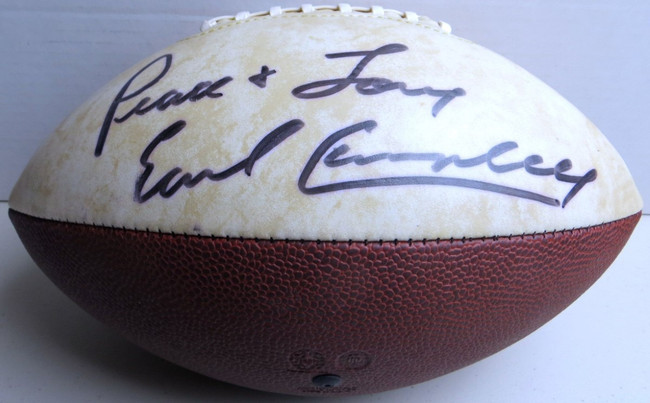 Earl Campbell Autographed Football Texas Longhorns Does not Hold air JSA QQ13017