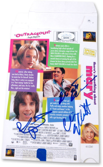 There's Something About Mary Multi Signed Autograph VHS Cover Stiller Dillon JSA