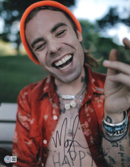 Mod Sun Signed Autographed 11X14 Photo Close Up Laughing Beckett BAS BB59634