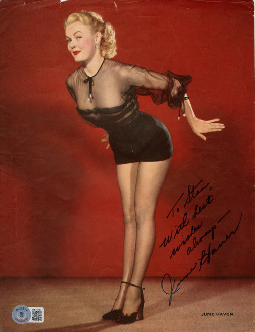 June Haver Signed Autographed Magazine Photo Legendary Actress BAS BB76544