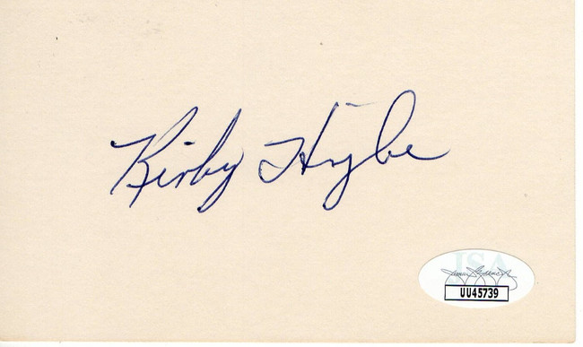 Kirby Higbe Signed Autographed Index Card Brooklyn Dodgers JSA UU45739