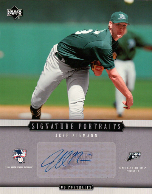 Jeff Niemann 2005 Upper Deck Signature Portraits 8X10 Card Auto Autograph