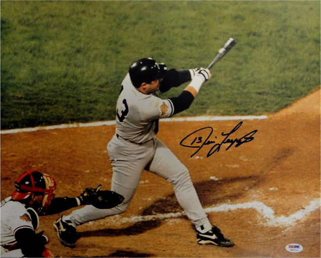 Jim Leyritz Hand Signed Autograph 16x20 Photo Big Swing NY Yankees PSA/DNA