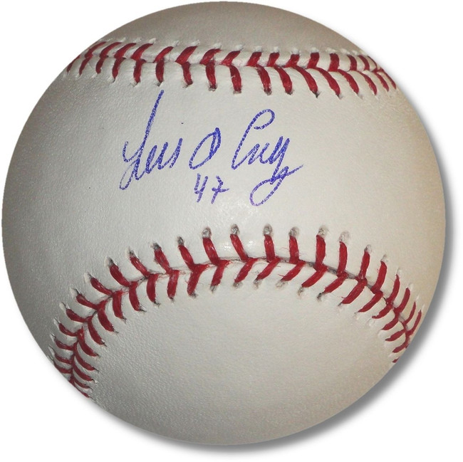 Luis Cruz Signed Autograph MLB Baseball LA Dodgers #47 Pitcher PSA