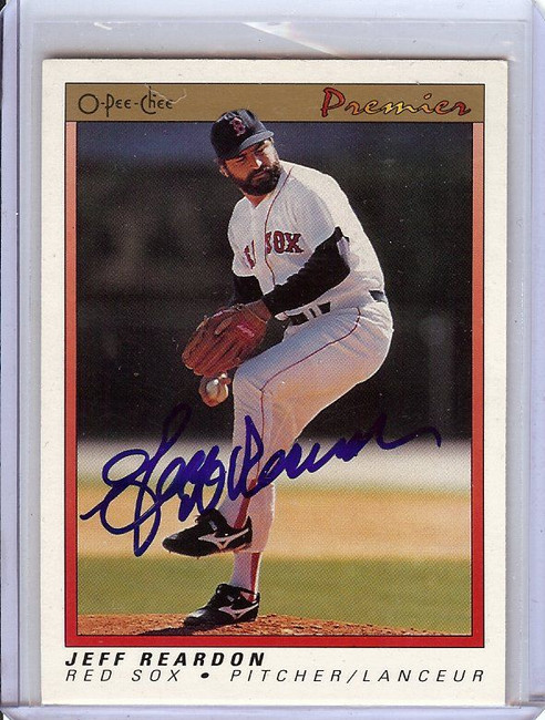 Jeff Reardon 1991 O-Pee-Chee Premier Signed Autograph Red Sox #98 JSA UU46205