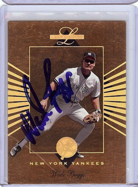 Wade Boggs 1995 Leaf Limited Gold Signed Autographed JSA TT40782 #5 00290/10000