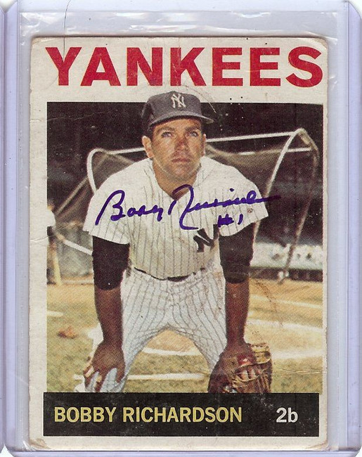 Bobby Richardson 1964 Topps Hand Signed Autograph Yankees #190 JSA TT40760