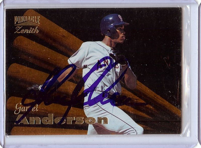 Garret Anderson 1996 Pinnacle Hand Signed Autograph Angels #69 JSA TT40820