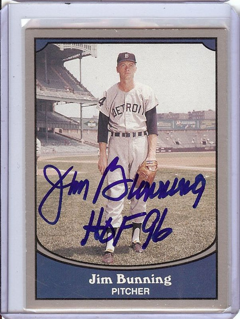 Jim Bunning 1990 Pacific Hand Signed Autograph Detroit Tigers #74 JSA TT40785
