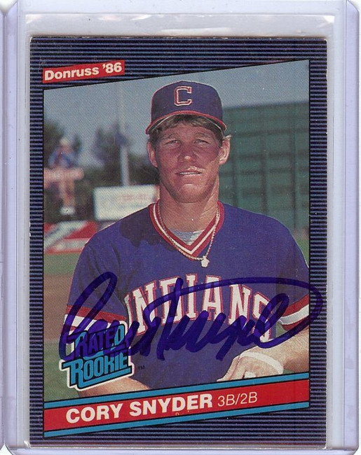 Cory Snyder 1986 Donruss RC Rookie Signed Autograph Indians #29 JSA TT40798