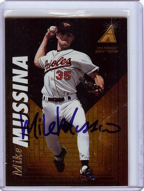 Mike Mussina 1995 Pinnacle Zenith Hand Signed Autograph Orioles #75 JSA TT40801