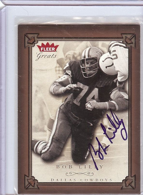 Bob Lilly 2004 Fleer Greats of the Game Signed Autograph Cowboys #59 JSA VV99116