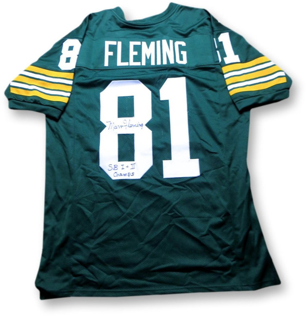 Marv Fleming Signed Autographed Jersey Green Bay Packers SB Champs JSA VV99259