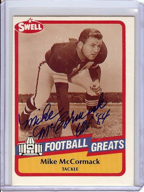 Mike McCormack 1989 Swell Greats Hand Signed Autographed Browns #125 JSA AB41683