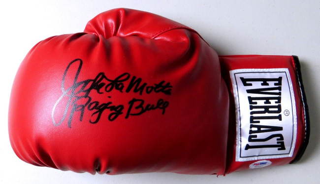 Jake LaMotta Signed Autographed Everlast Boxing Glove "Raging Bull" PSA K29334