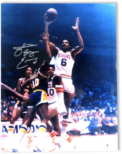 Julius Erving Signed Autographed 16X20 Photo 76ers "Dr J." BAS Y95094