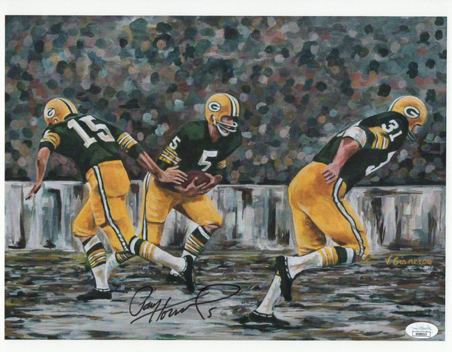 Paul Hornung Signed Autographed 11X14 Photo Packers Litho Collage JSA VV99315