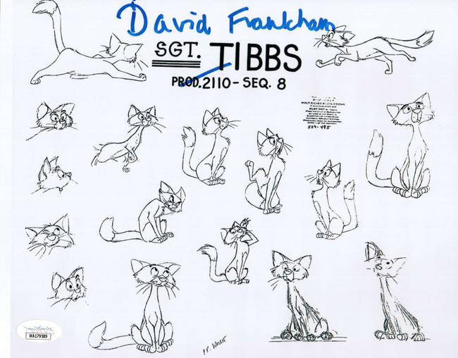 David Frankham Signed Autographed 8X10 Photo 101 Dalmatians Sgt. Tibbs E JSA COA