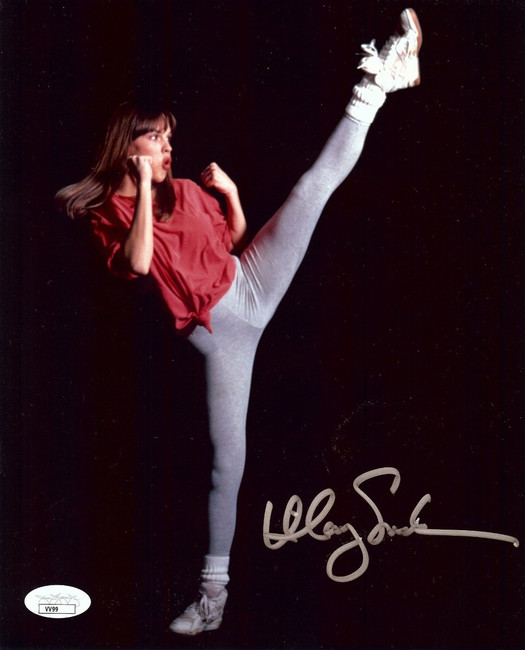 Hilary Swank Signed Autographed 8X10 Photo The Next Karate Kid Kicking JSA