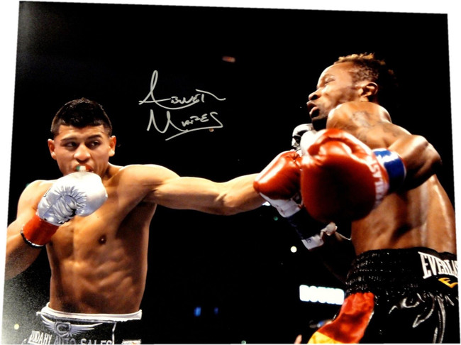 Abner Mares Hand Signed Autograph 16x20 Photo Throwing Big Punch Abs W/ COA