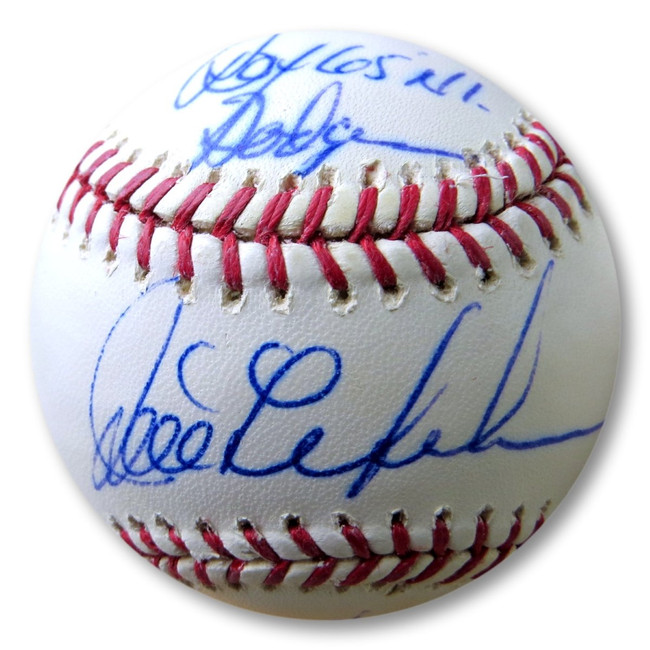 Jim Lefebvre Signed Autographed Baseball Dodgers ROY & WS 65 Inscribed COA S1364