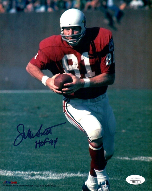 Jackie Smith Signed Autographed 8X10 Photo Cardinals "HOF 94" JSA AB54923