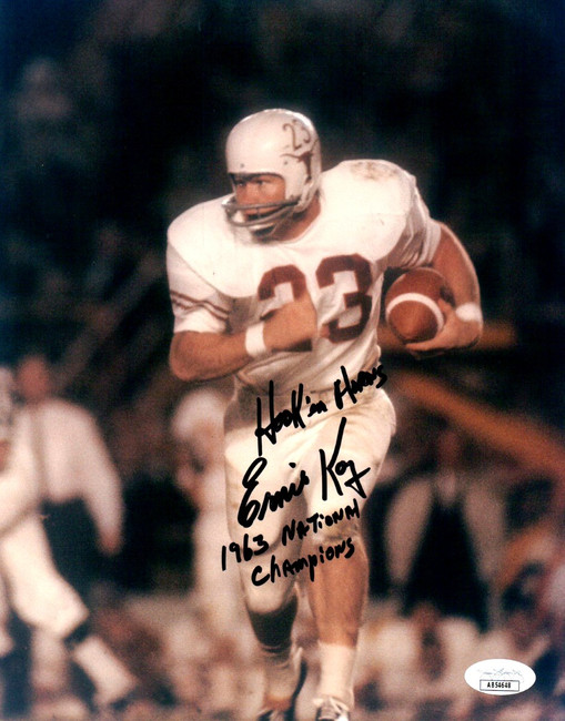 Ernie Koy Signed Autographed 8X10 Photo Texas 1963 National Champs JSA AB54648