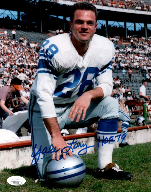 Yale Lary Signed Autographed 8X10 Photo Dallas Cowboys HOF 79 JSA AB54673