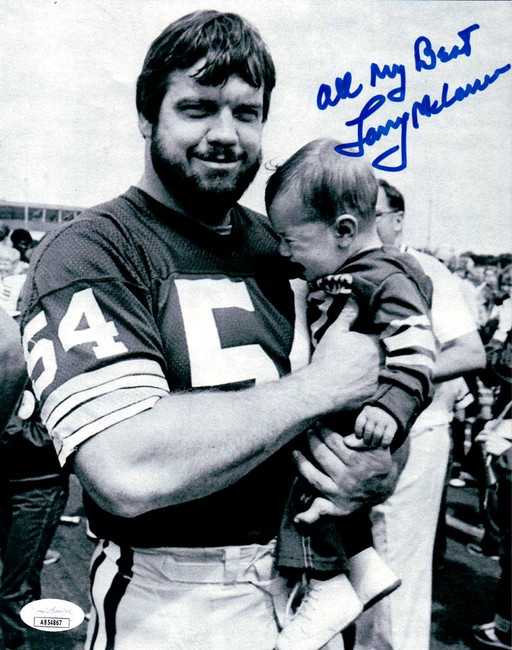 Larry McCarren Signed Autographed 8X10 Photo Packers "All My Best" JSA AB54867
