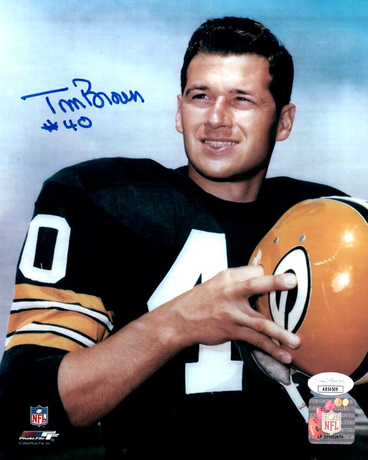 Tom Brown Signed Autographed 8X10 Photo Green Bay Packers JSA COA