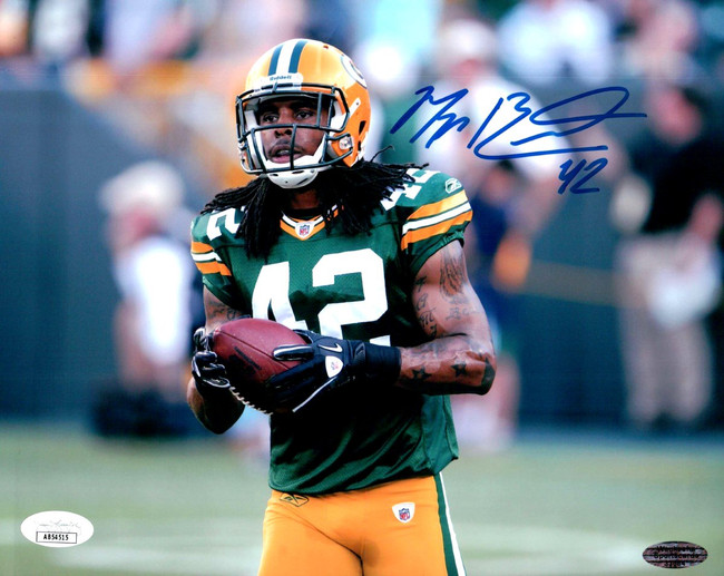 Morgan Burnett Signed Autographed 8X10 Photo Packers Holding Ball JSA AB54515