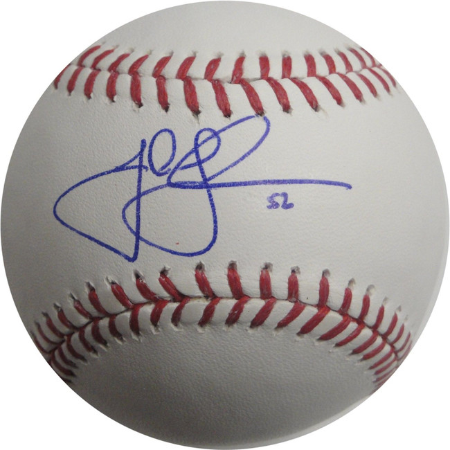 Josh Lindblom Autographed Baseball Los Angeles Dodgers w/Dodger blue inscription