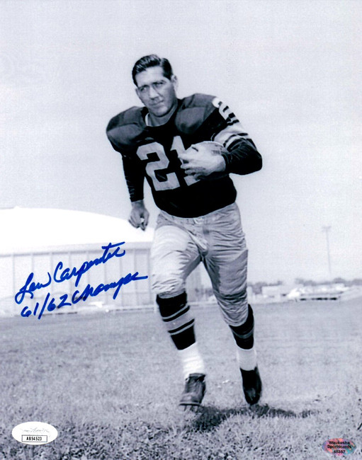 Lew Carpenter Signed Autographed 8X10 Photo Packers "61/62 Champs" JSA AB54523