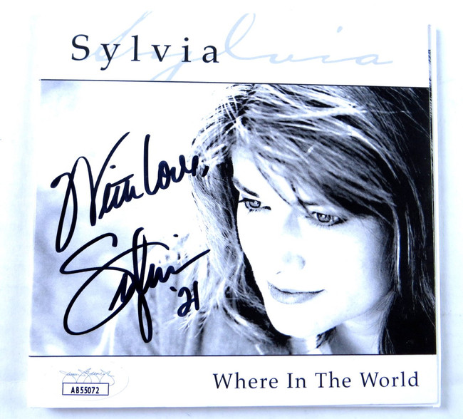 Sylvia Hutton Signed Autographed CD Cover Where in the World JSA AV55072