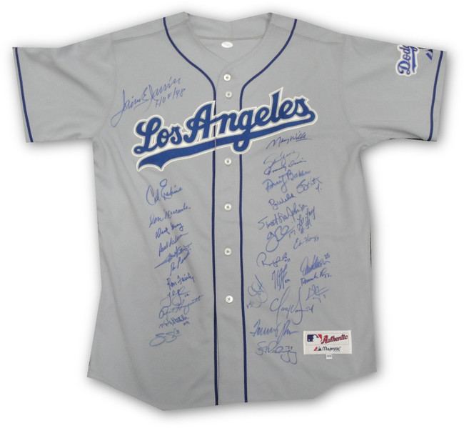 Baker Erskine Steve Yeager Bob Welch Hansen Signed Autographed LA Dodgers  Jersey - Cardboard Legends