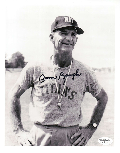 Sammy Baugh Signed Autographed 8X10 Photo New York Titans Coach JSA